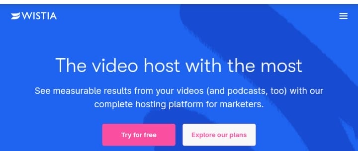 Wistia is a free video hosting platforms