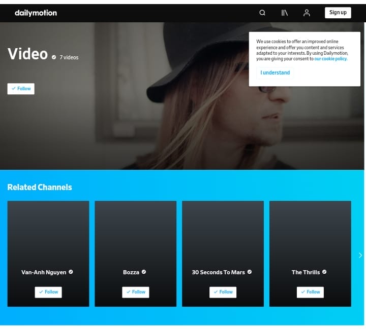 Dailymotion is a free video hosting platform